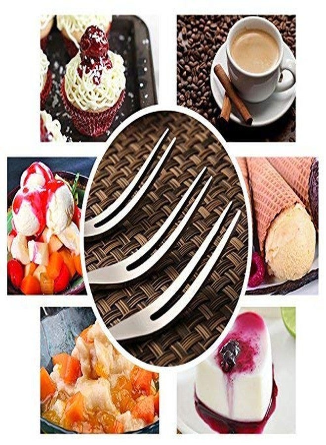 Appeasy Steel Fruit Fork, Snacks Fork Set of 12 pcs/Stainless Steel - Image 4